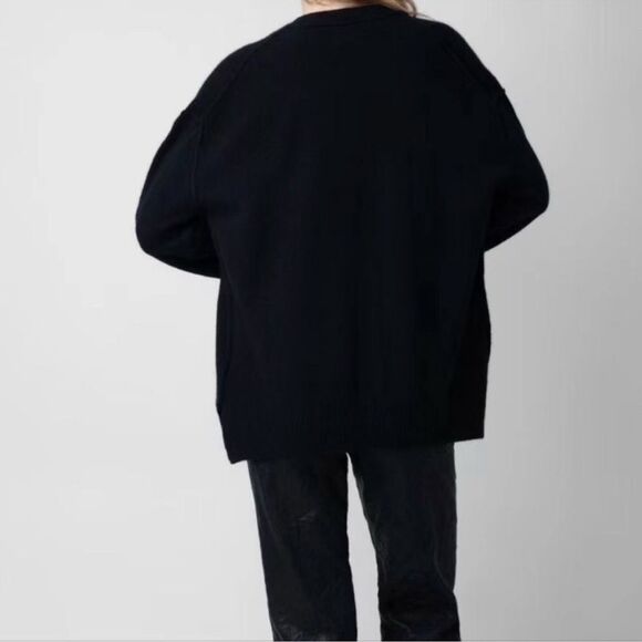 ZADIG + VOLTAIRE MIRKA BIJOU STAR BUTTON CARDIGAN - Picture 3 of 9